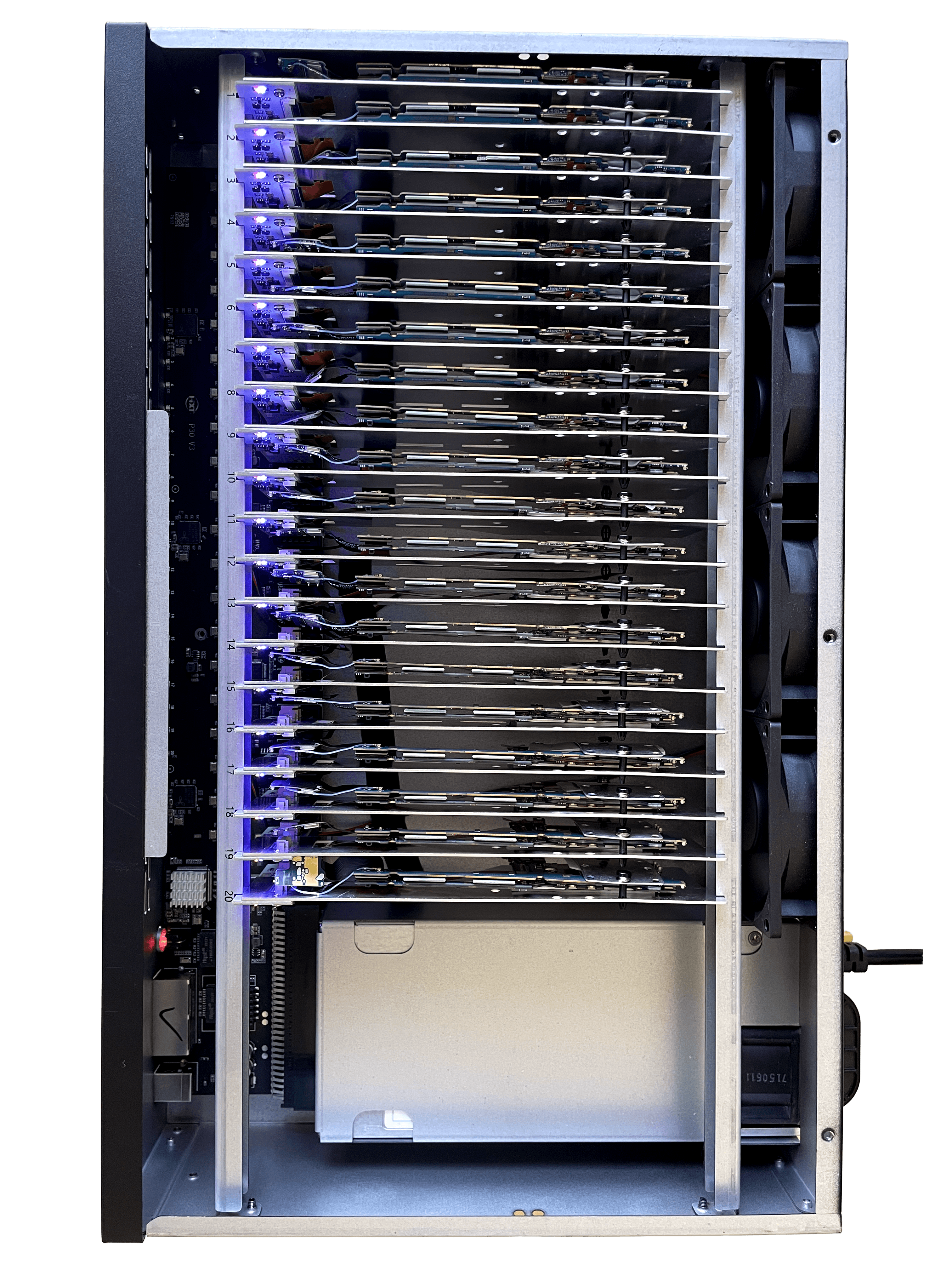 Android Motherboard Box — 20-Node Phone Farm Chassis view 6